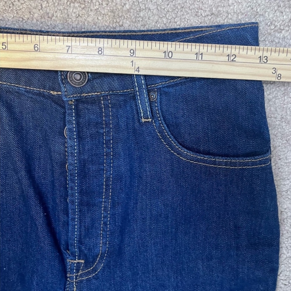 Leandra Medine X Mango Button Fly Dark Denim Jeans Women’s 4 Straight Hi Rise - Picture 10 of 14